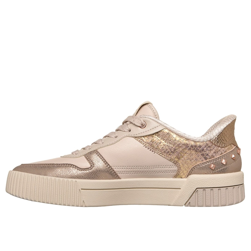 ZAPATILLAS SKECHERS MUJER SLIP-INS JADE STUDDED GLOW BEIGE - 4