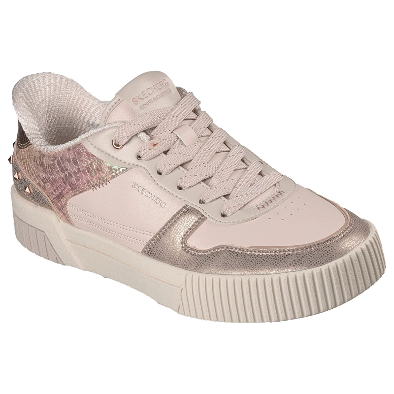 ZAPATILLAS SKECHERS MUJER SLIP-INS JADE STUDDED GLOW BEIGE - 5