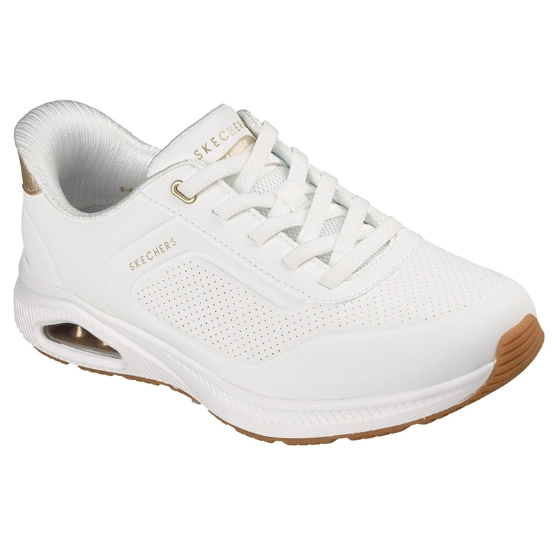 ZAPATILLAS SKECHERS MUJER SLIP-INS ARCH FIT UNO BLANCO - 5