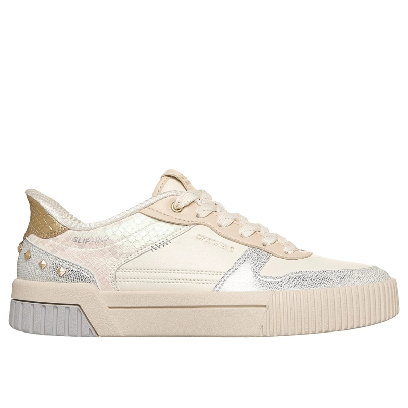 ZAPATILLAS SKECHERS MUJER SLIP-INS JADE STUDDED GLOW BLANCO - 1
