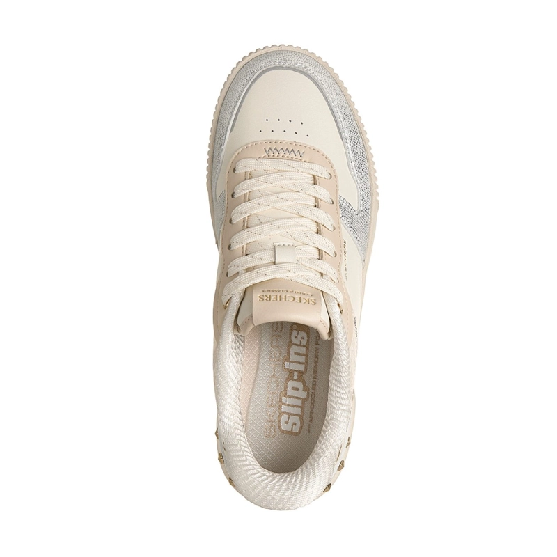 ZAPATILLAS SKECHERS MUJER SLIP-INS JADE STUDDED GLOW BLANCO - 2
