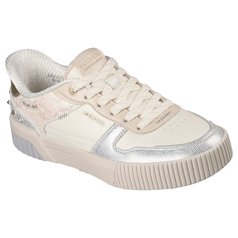 ZAPATILLAS SKECHERS MUJER SLIP-INS JADE STUDDED GLOW BLANCO - 5