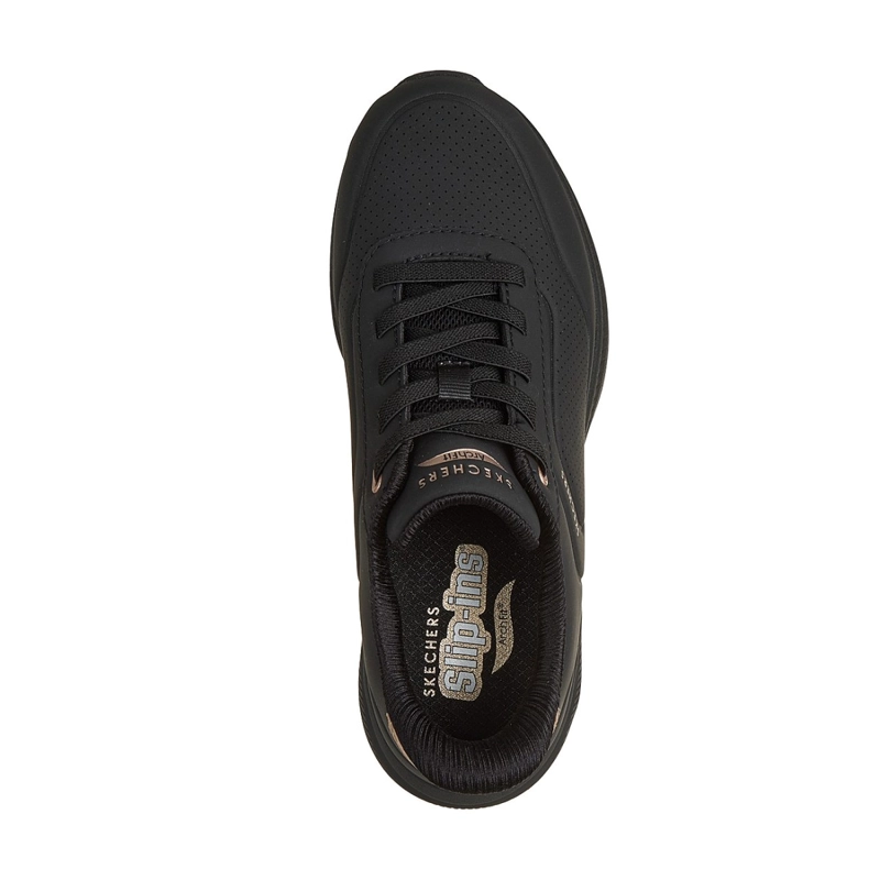ZAPATILLAS SKECHERS MUJER SLIP-INS ARCH FIT UNO NEGRO - 2