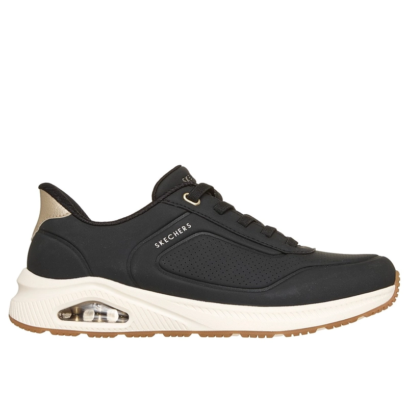 ZAPATILLAS SKECHERS MUJER SLIP-INS ARCH FIT UNO NEGRO - 1