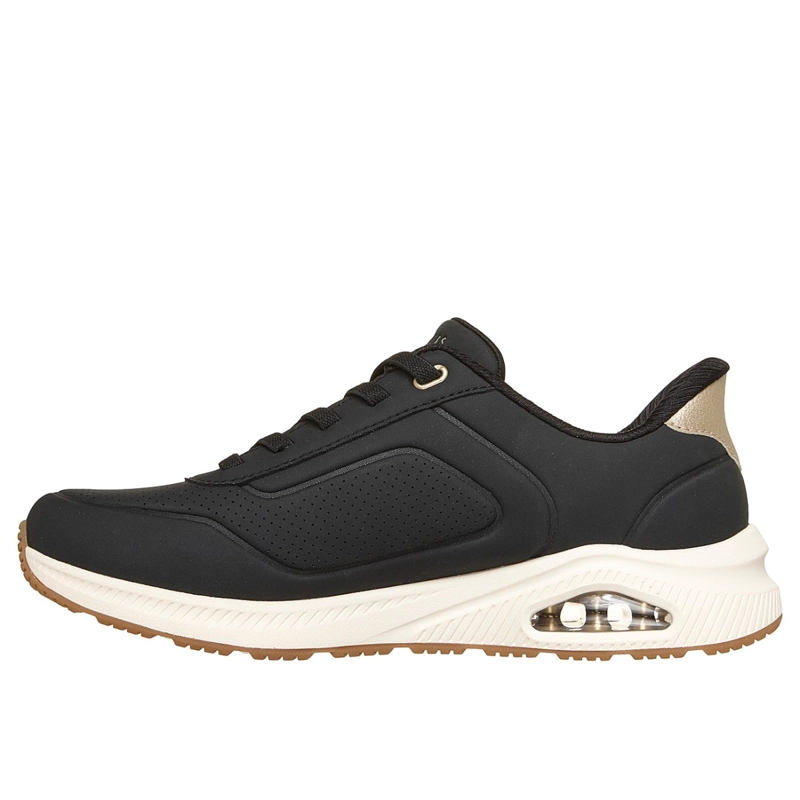ZAPATILLAS SKECHERS MUJER SLIP-INS ARCH FIT UNO NEGRO - 4