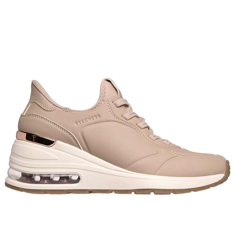 ZAPATILLAS SKECHERS MUJER SLIP-INS MILLION AIR BEIGE - 1