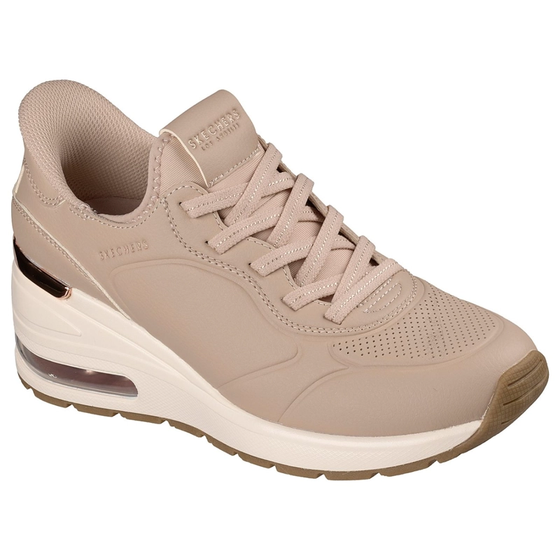ZAPATILLAS SKECHERS MUJER SLIP-INS MILLION AIR BEIGE - 2