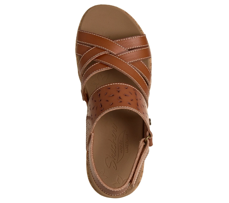 SANDALIAS MUJER SKECHERS ARCH FIT BEVERLEE 2.0 NATURAL ERA - 2