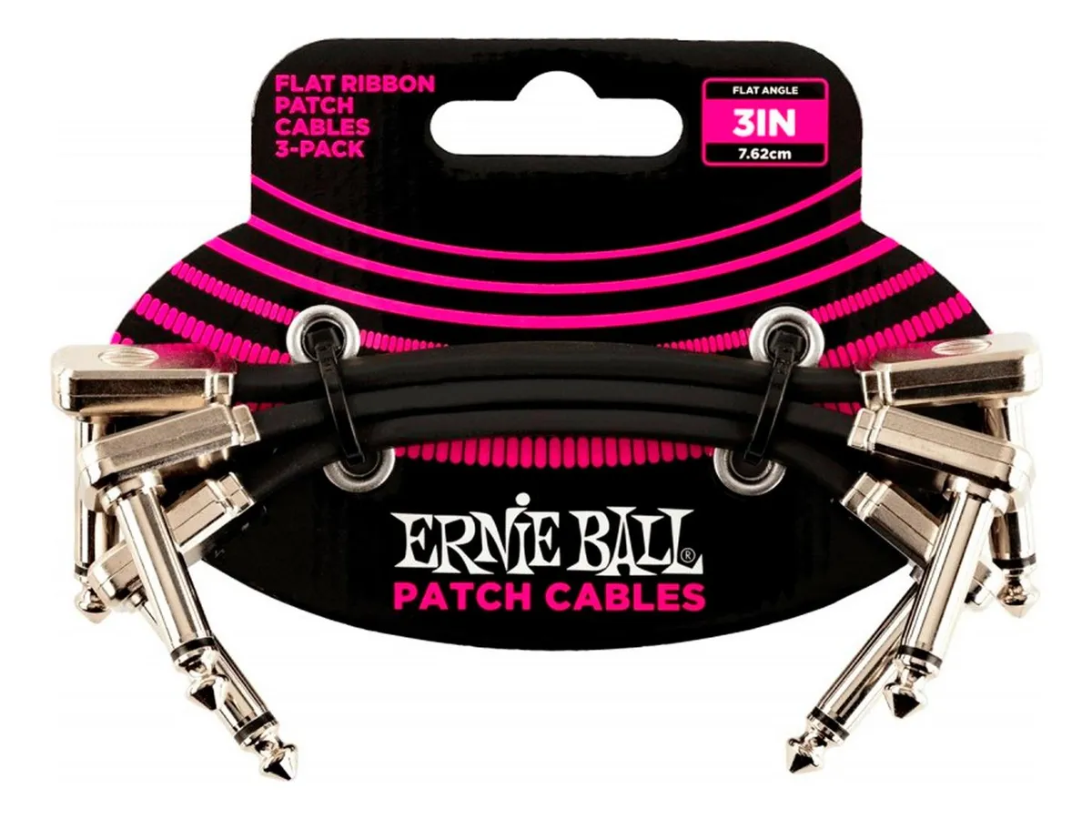 ERNIE BALL 6220 7.62CM SET DE 3 CABLES PATCH PEDALBOARD - 1