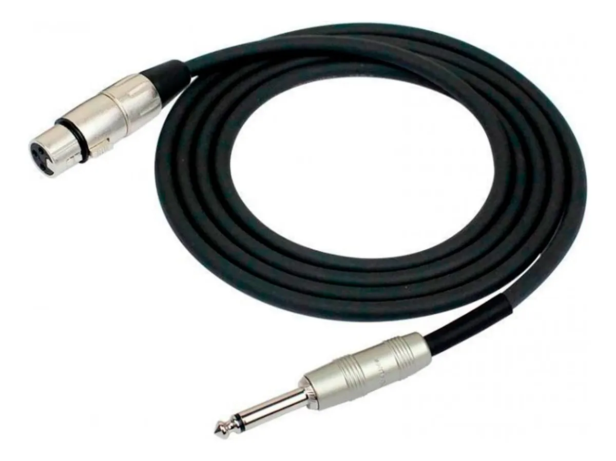 CABLE XLR HEMBRA A PLUG MONO KIRLIN MPC282PN 3M BK - 2