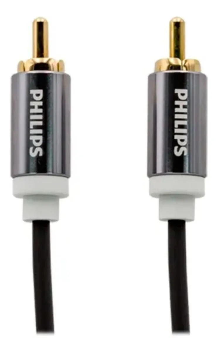 CABLE ADAPTADOR RCA 2M EN COLOR NEGRO PHILIPS SWA4102/59 - 1