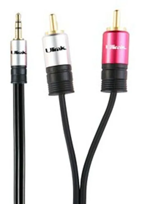 CABLE RCA - MINI PLUG AUX 3.5 2 METROS ULINK - 3