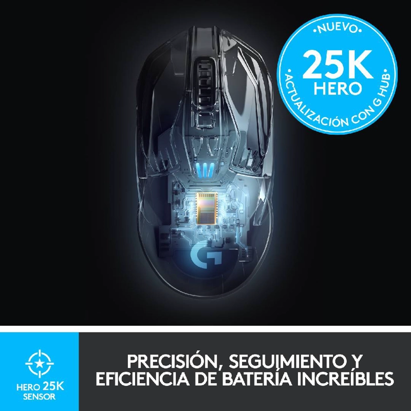 MOUSE GAMER LOGITECH G903 INALAMBRICO LIGHTSPEED HERO - 2