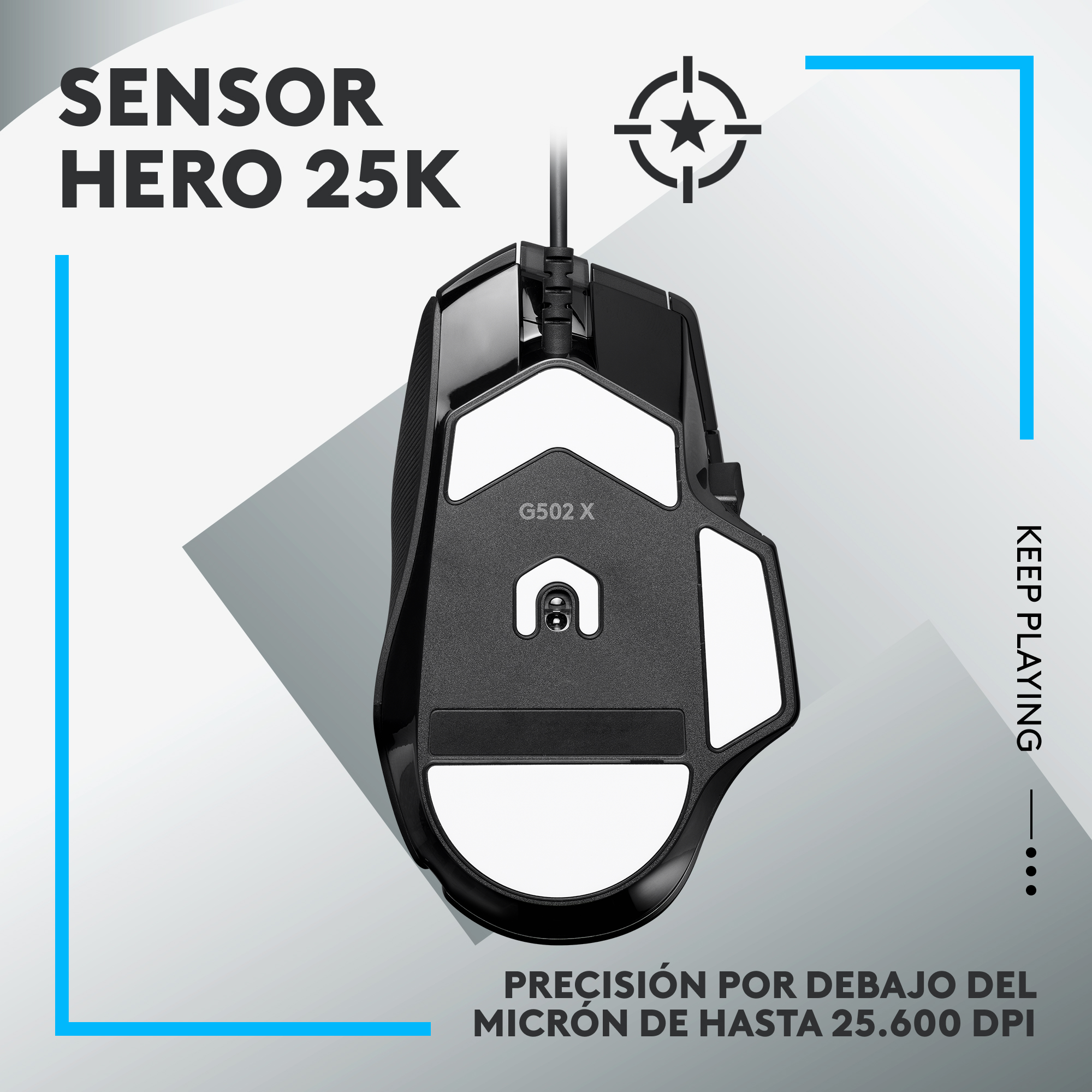 MOUSE LOGITECH G GAMER SERIES HERO G502 NEGRO - 5