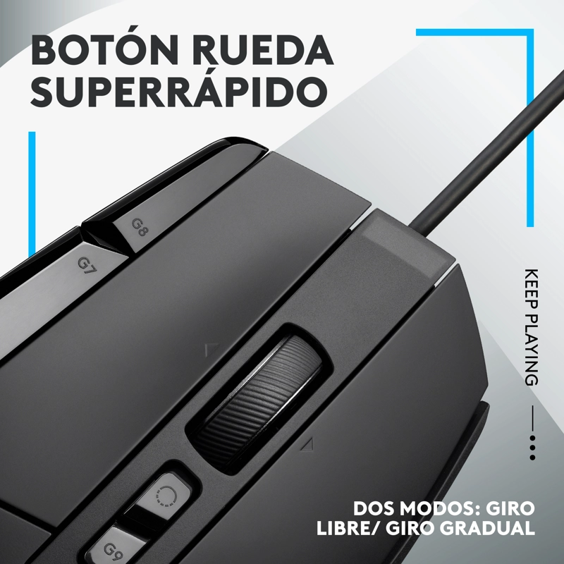 MOUSE LOGITECH G GAMER SERIES HERO G502 NEGRO - 6
