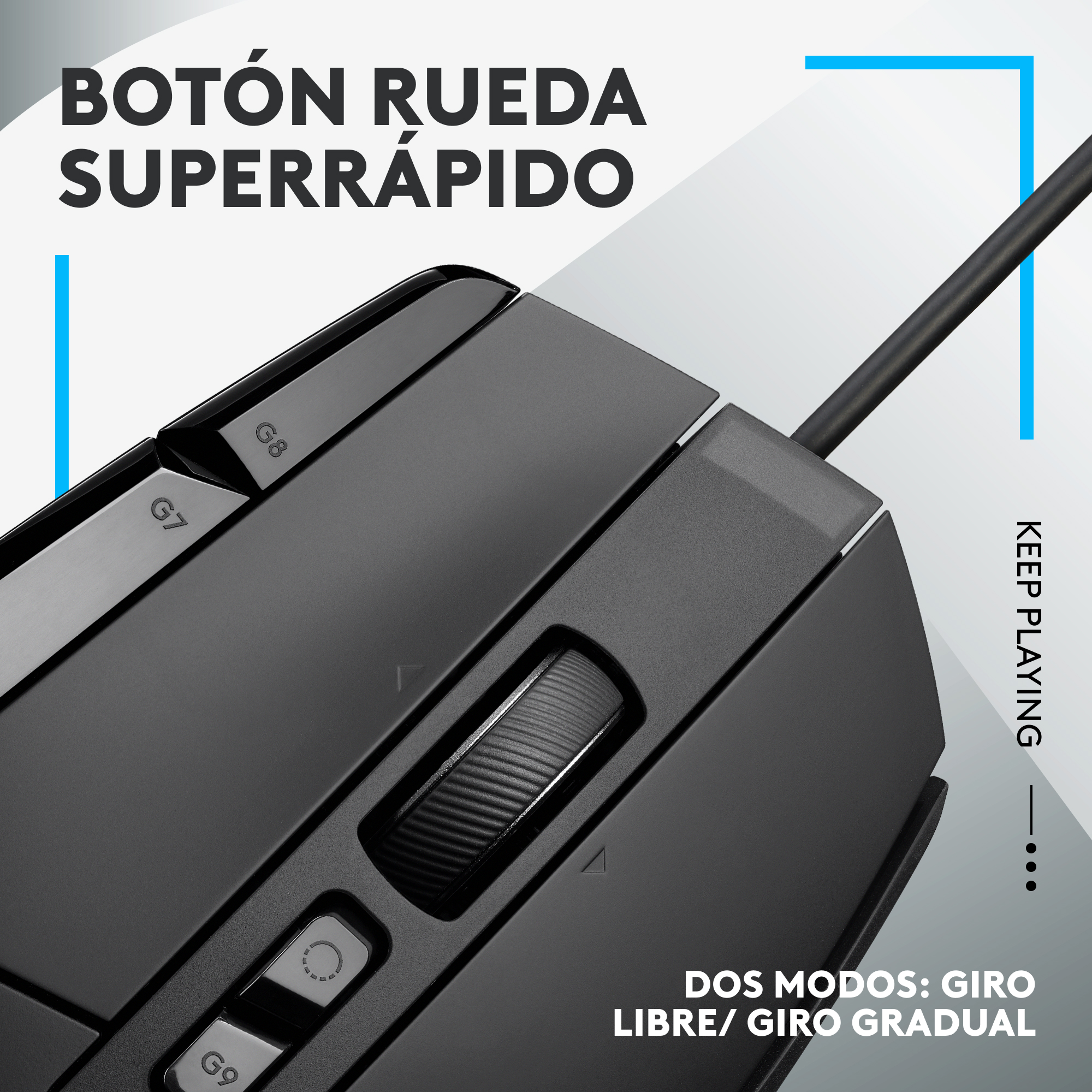 MOUSE LOGITECH G GAMER SERIES HERO G502 NEGRO - 6