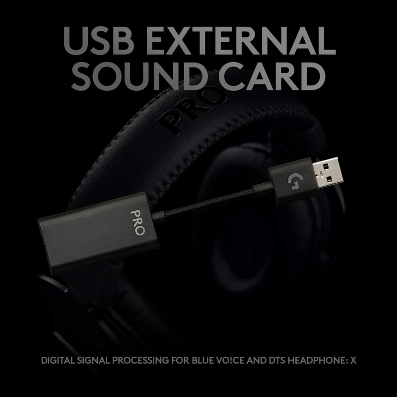 AUDÍFONOS LOGITECH G PRO X USB 7.1 BLUE VOICE BLUETOOTH CABLE - 5