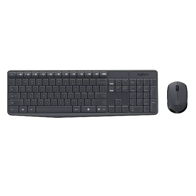 TECLADO Y MOUSE UNIVERSAL LOGITECH MK235 NEGRO ANTIDERRAME - 1