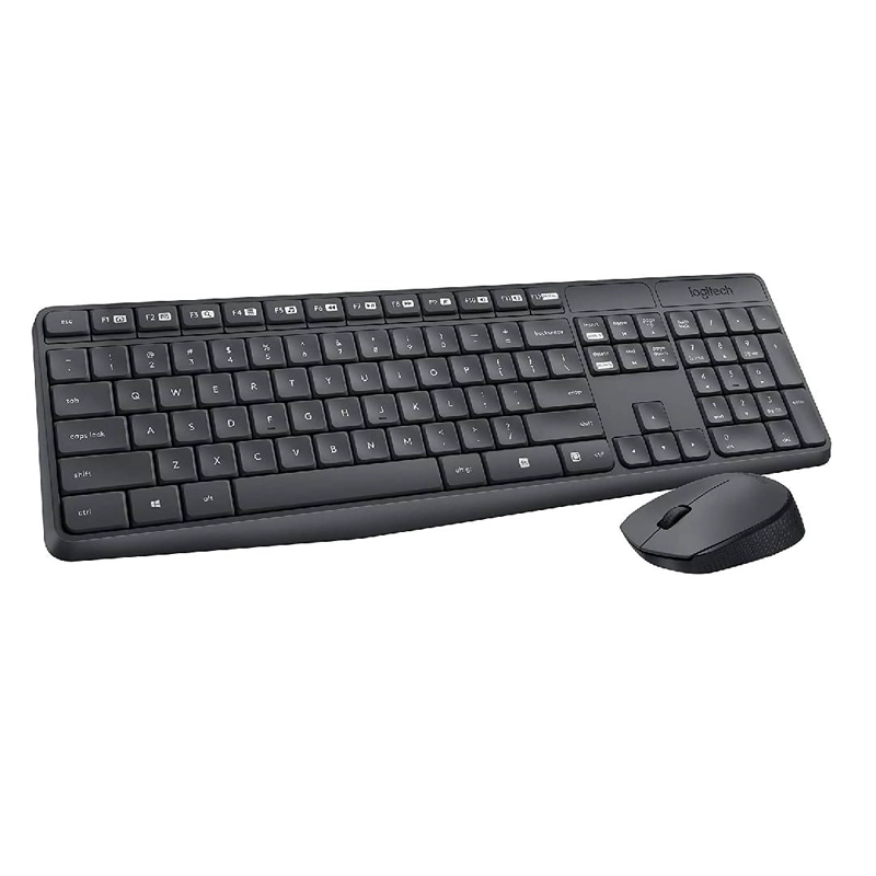 TECLADO Y MOUSE UNIVERSAL LOGITECH MK235 NEGRO ANTIDERRAME - 2