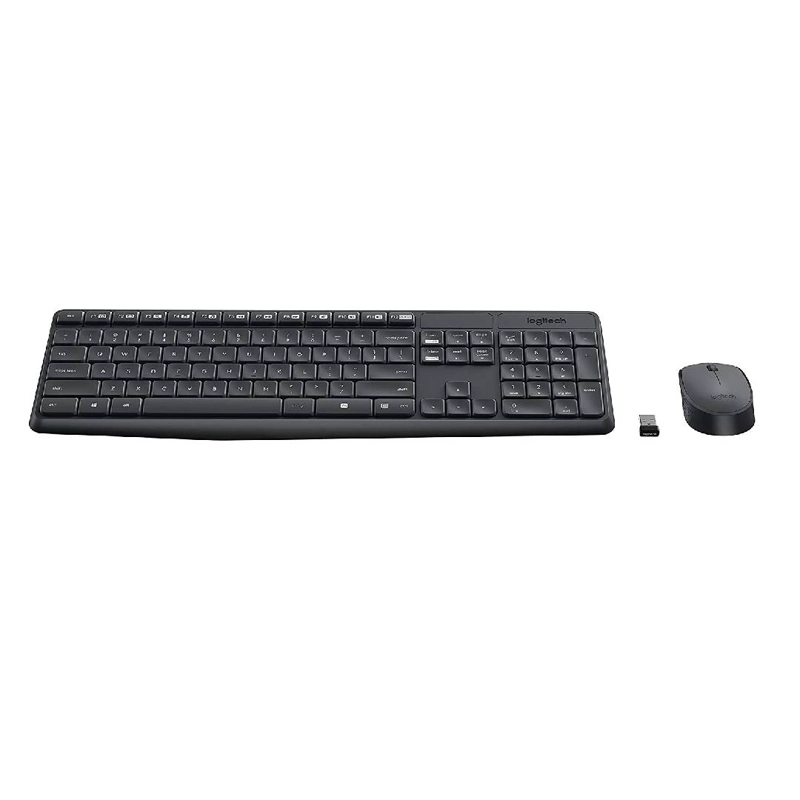 TECLADO Y MOUSE UNIVERSAL LOGITECH MK235 NEGRO ANTIDERRAME - 3