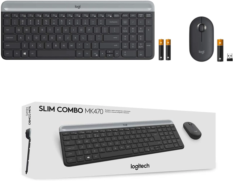TECLADO INALÁMBRICO LOGITECH Y MOUSE MK470 SLIM NEGRO - 7