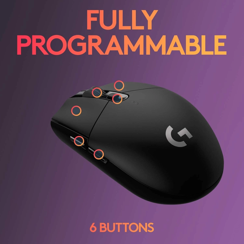 MOUSE INALÁMBRICO LOGITECH G GAMER G305 NEGRO 12K DPI - 3