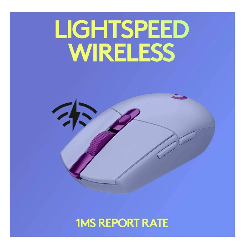 MOUSE INALÁMBRICO LOGITECH G GAMER G305 LILA 12K DPI - 2