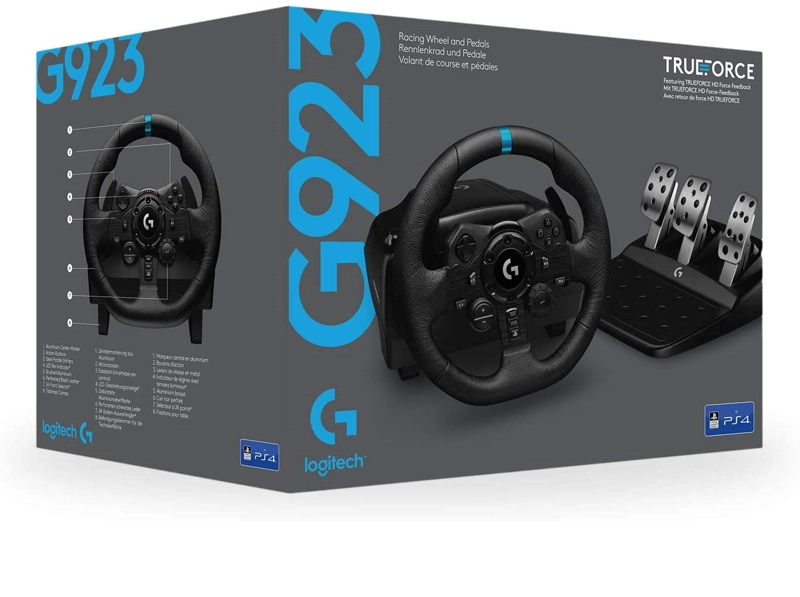 VOLANTE GAMER C/ PEDALES LOGITECH G923 EDICION PS4 - 9