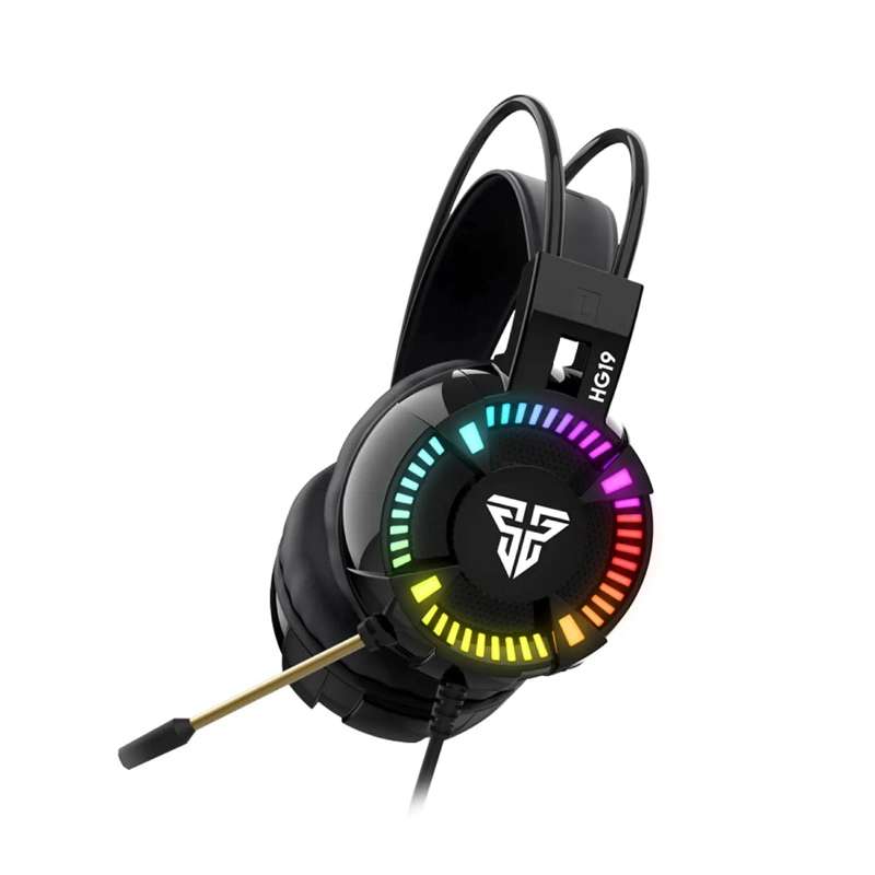 AUDÍFONOS GAMER FANTECH HEADSET HG19 IRIS RGB DOBLE CONECTOR JACK 3.5MM - 2