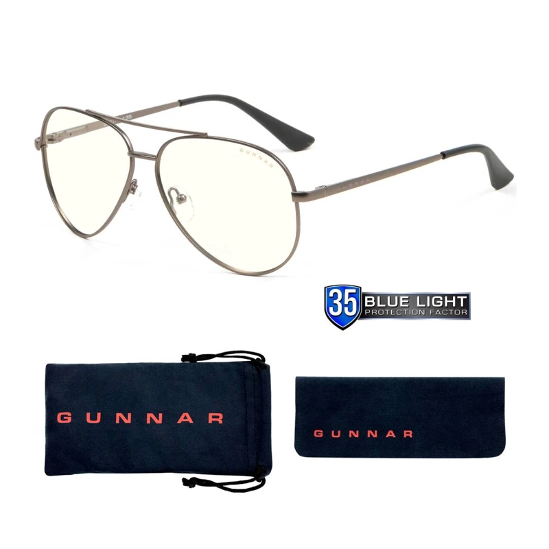 LENTES GAMER GUNNAR MAVERICK GUNMETAL CLEAR - 5