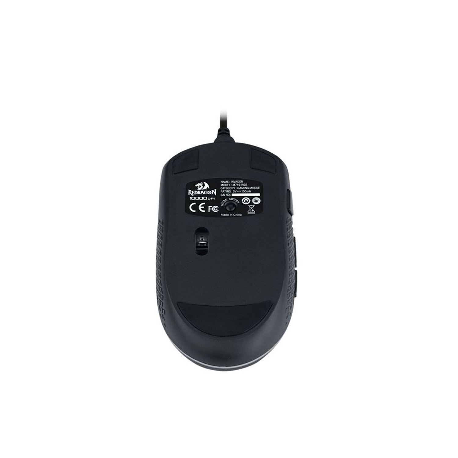MOUSE GAMER REDRAGON INVADER M719 RGB 10000 DPI - 5