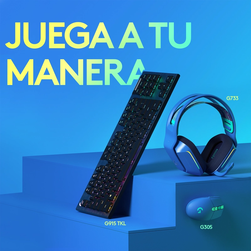 MOUSE GAMER LOGITECH INALAMBRICO G305 AZUL 12K DPI - 3
