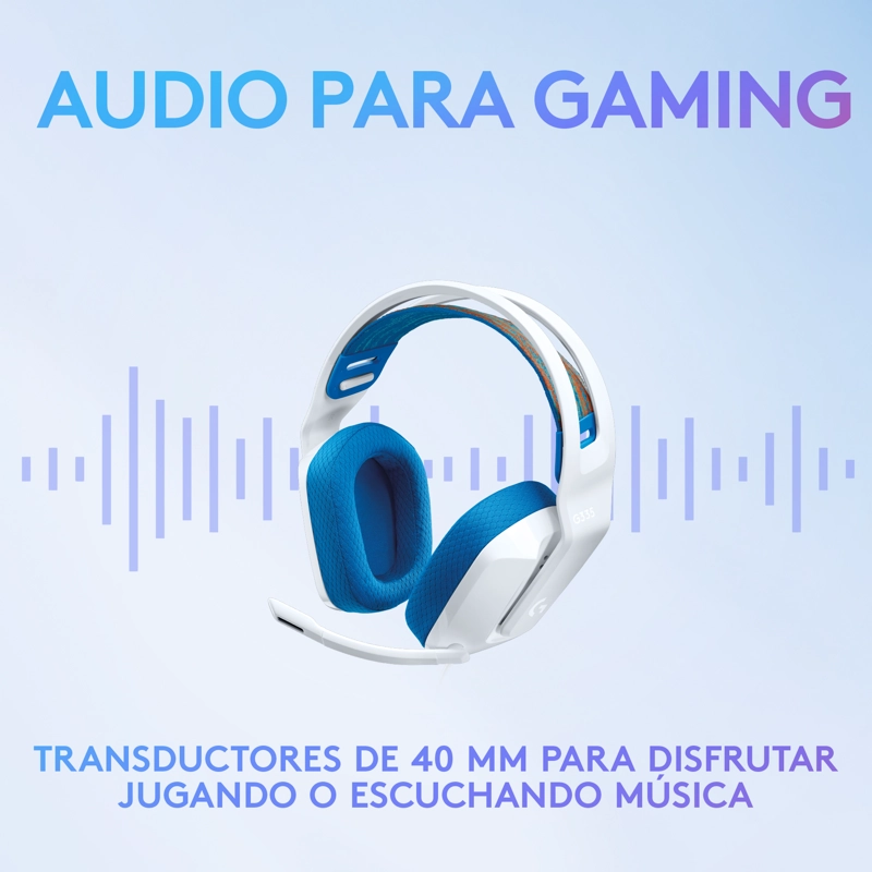 AUDÍFONOS GAMER LOGITECH G HEADSET G335 BLUETOOTH BLANCO CONECTOR JACK 3.5MM - 3