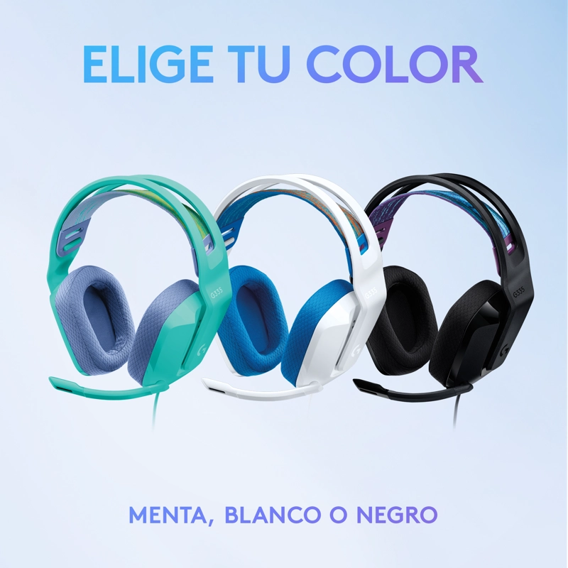 AUDÍFONOS GAMER LOGITECH G HEADSET G335 BLUETOOTH BLANCO CONECTOR JACK 3.5MM - 6