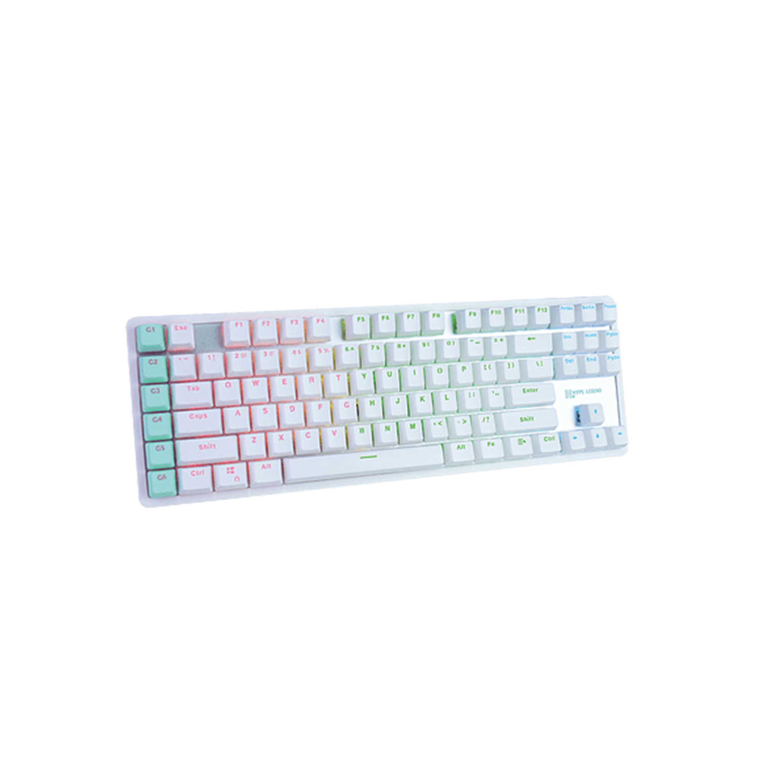 TECLADO GAMER UNIVERSAL HYPE LEGEND L BLANCO SW OUTEMU BROWN - 4