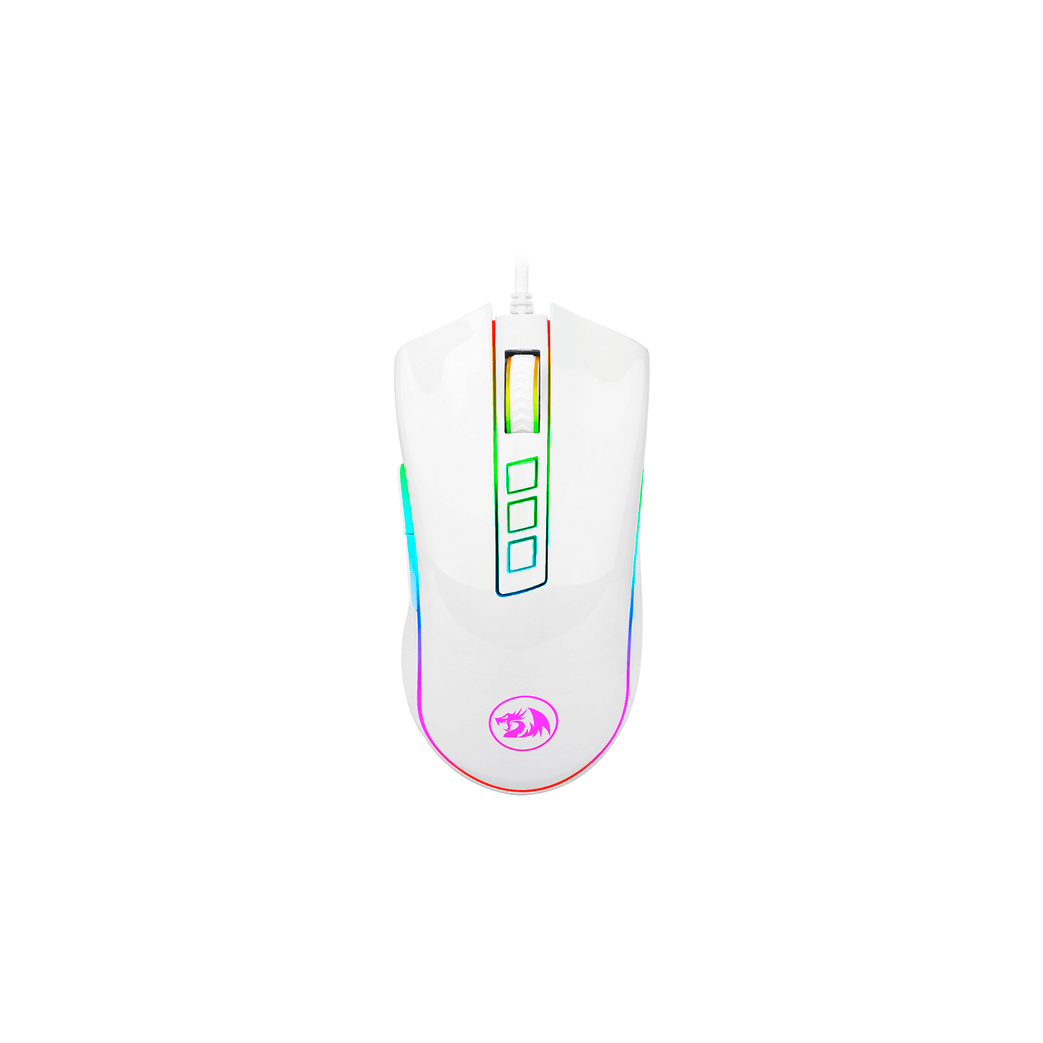 MOUSE GAMER REDRAGON COBRA M711W BLANCO 10000 DPI