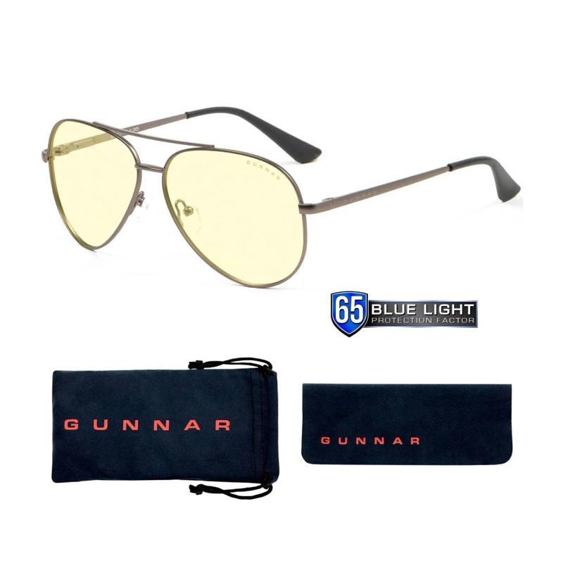 LENTES GAMER GUNNAR MAVERICK GUNMETAL AMBER - 4