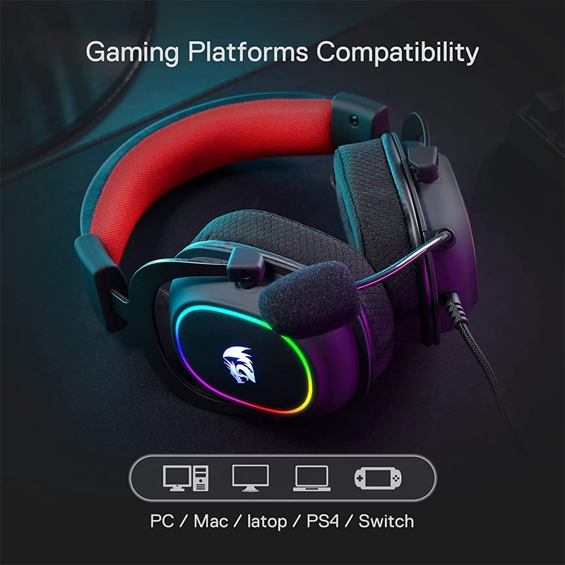 AUDÍFONOS GAMER REDRAGON HEADSET ZEUS X LUZ RGB NEGRO - 4