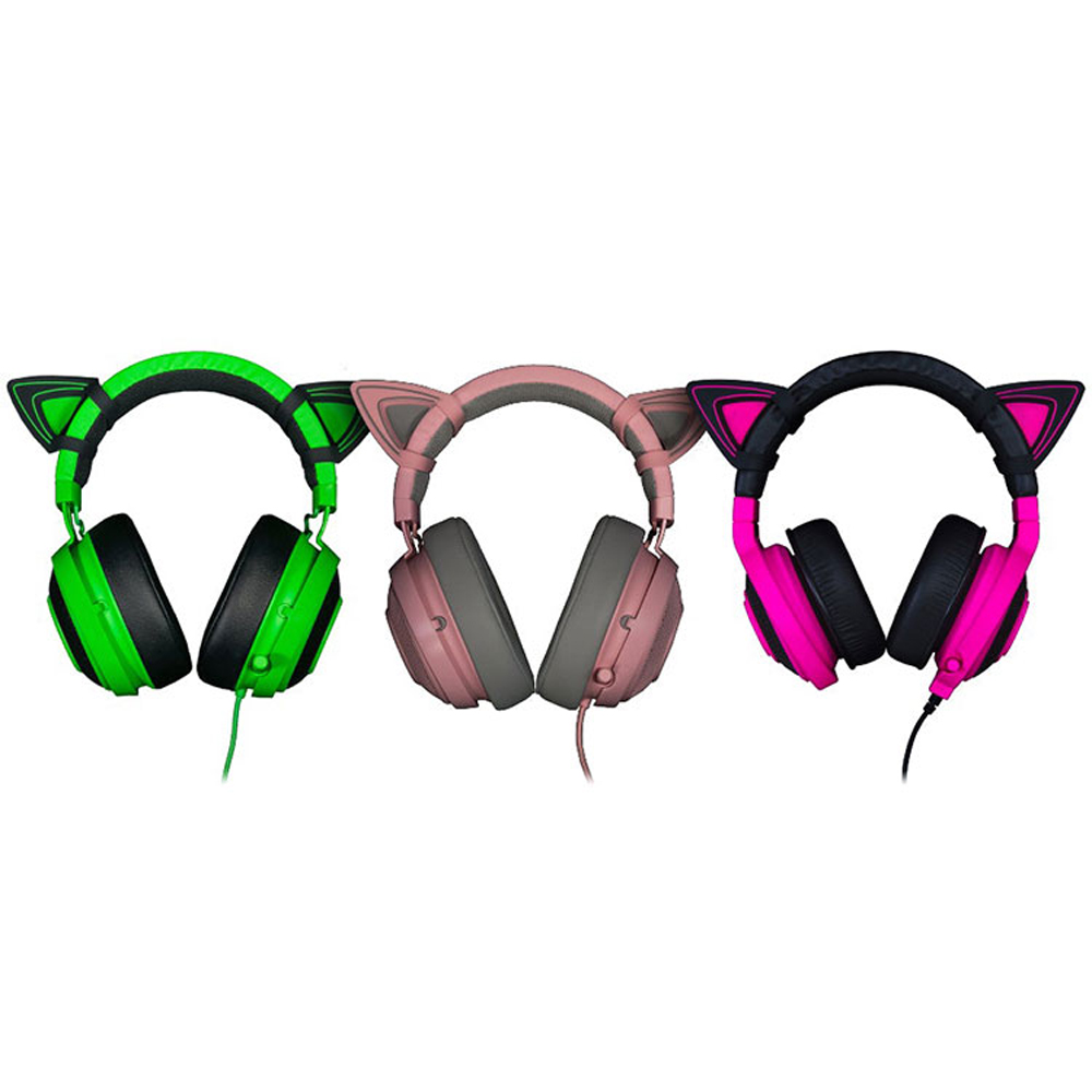 FUNDAS RAZER ACCESORIO PARA AUDIFONO OREJAS KITTY GREEN - 3