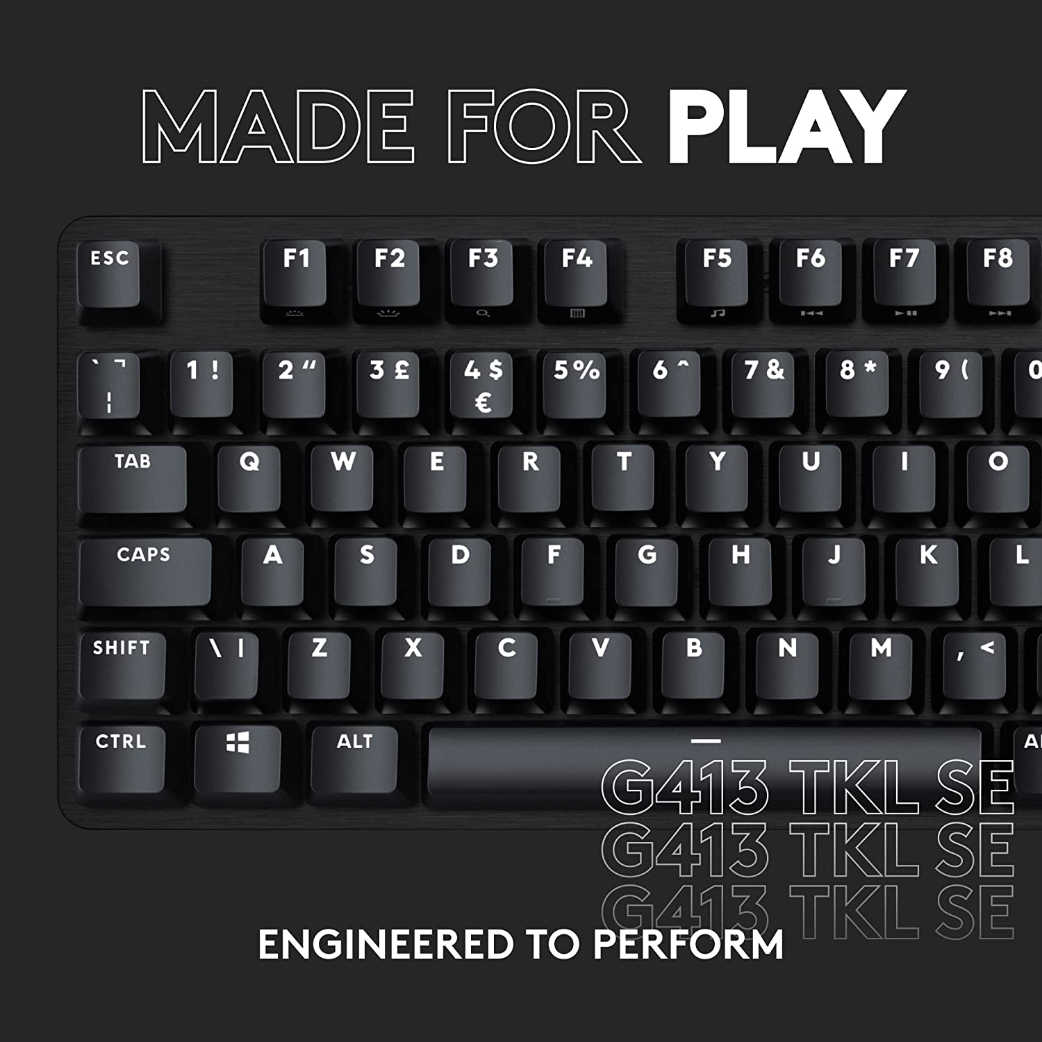 TECLADO GAMER LOGITECH G413 TKL MECANICO NEGRO - 2