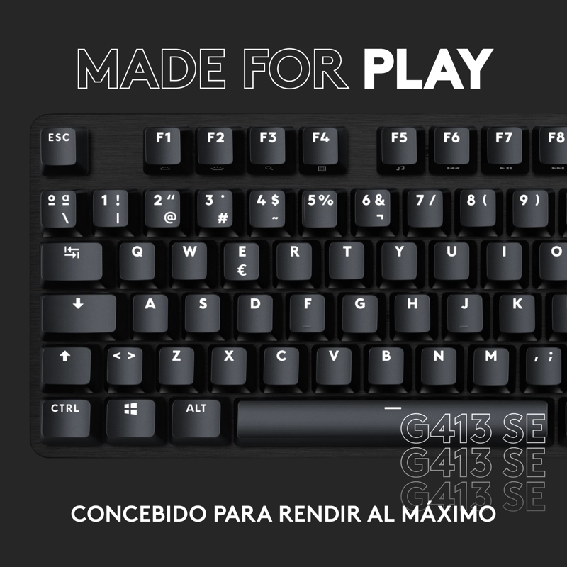 TECLADO UNIVERSAL LOGITECH G 413 SE SW TACTILE LED BLANCO PBT - 7