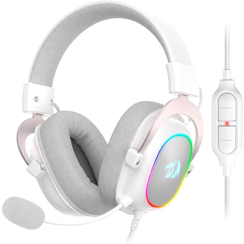 AUDÍFONOS GAMER REDRAGON HEADSET ZEUS H510-X RGB 7.1 USB BLANCO - 1