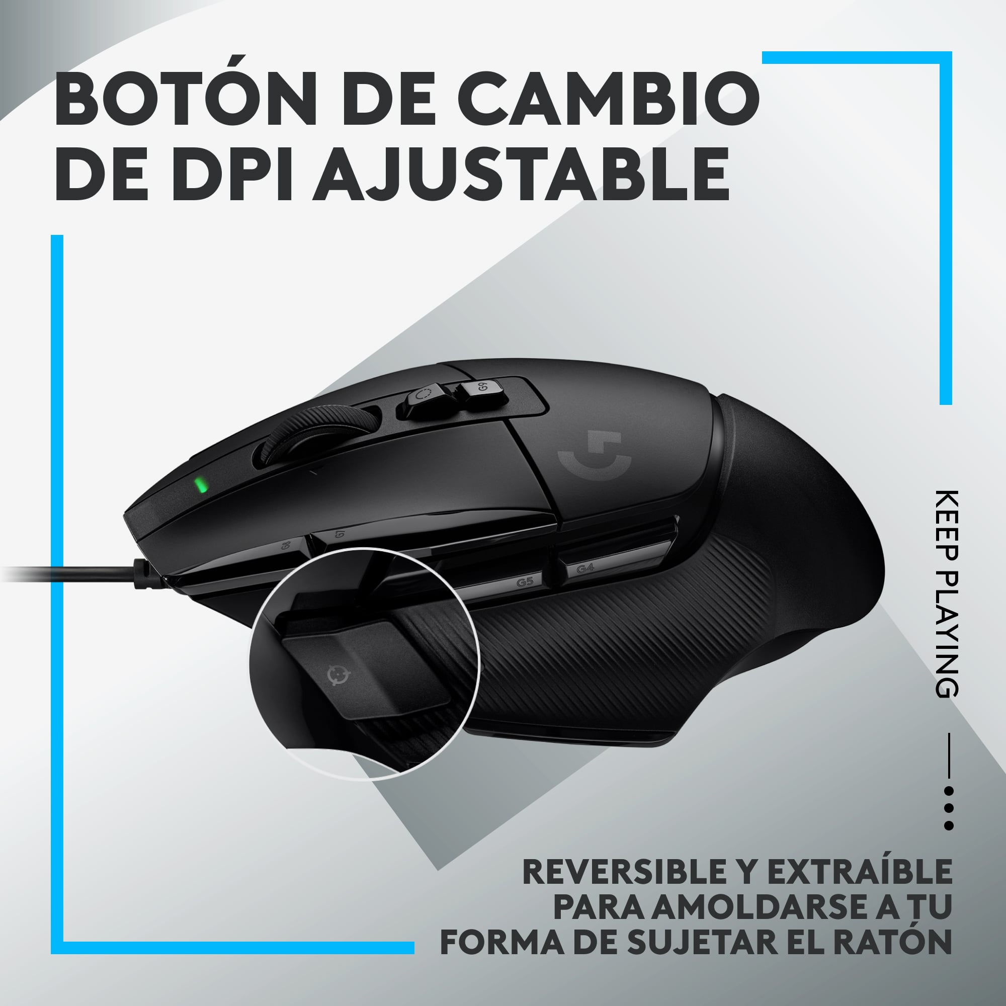 MOUSE GAMER LOGITECH G502 X BLACK 25600 DPI - 3