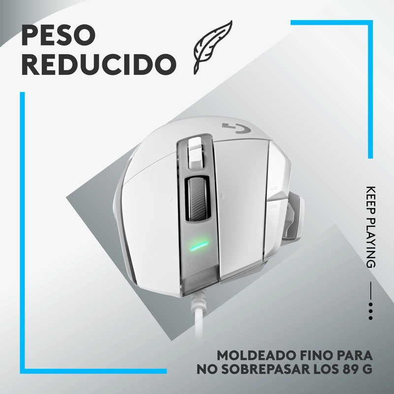 MOUSE LOGITECH G502 X MOUSE CON CABLE BLANCO - 2