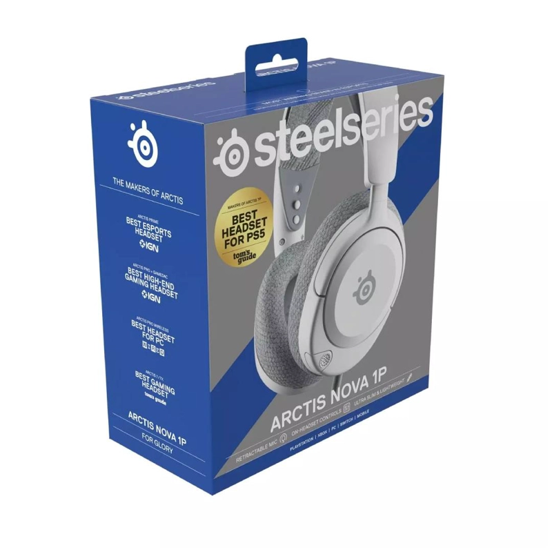 AUDÍFONOS GAMER STEELSERIES HEADSET ARCTIS NOVA 1P PS5 BLANCO - 4