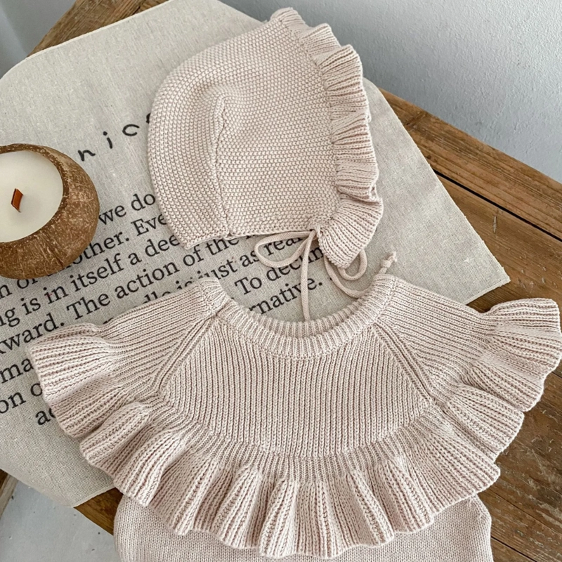BODY DE ALGODON PARA BEBE TEJIDO A MANO 66 CM BEIGE - 6