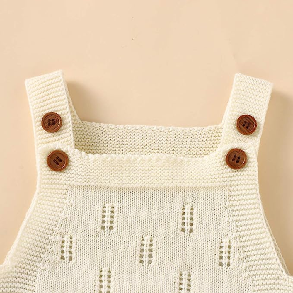ENTERITO/BODY PARA BEBE KNIT CON SOMBRERO 70CM BLANCO - 4