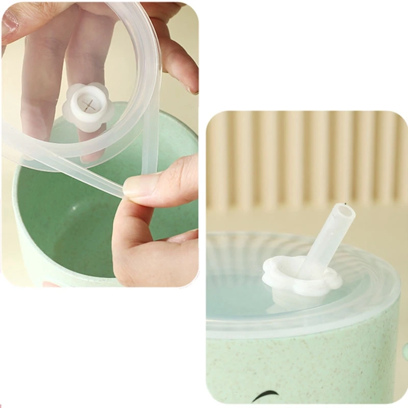 VASO PARA NIÑOS DISEÑO ELEFANTE ANTIDERRAMES VERDE - 3