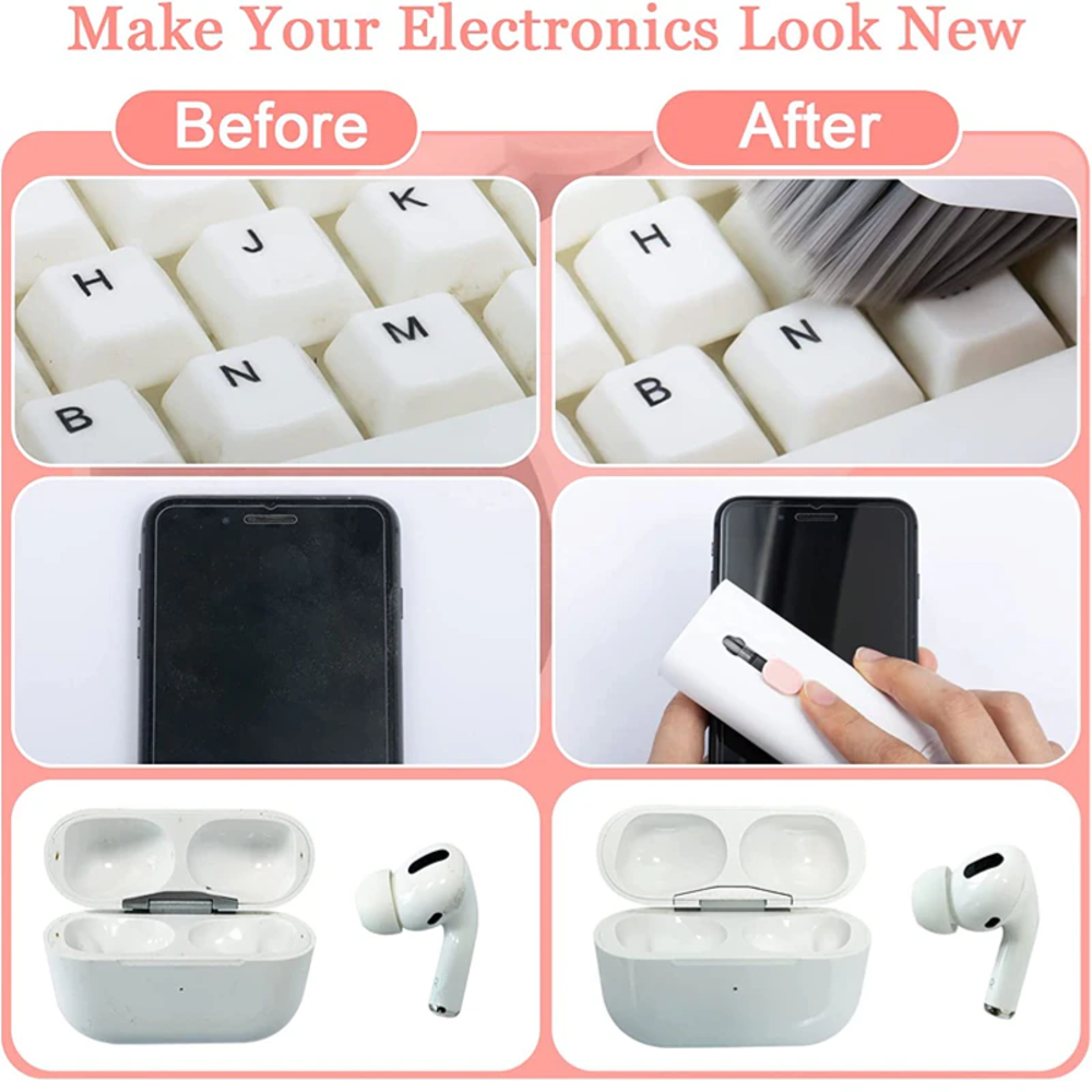 KIT 7 EN 1 CEPILLO LIMPIADOR PARA TECLADOS Y ACCESORIOS AZUL - 8