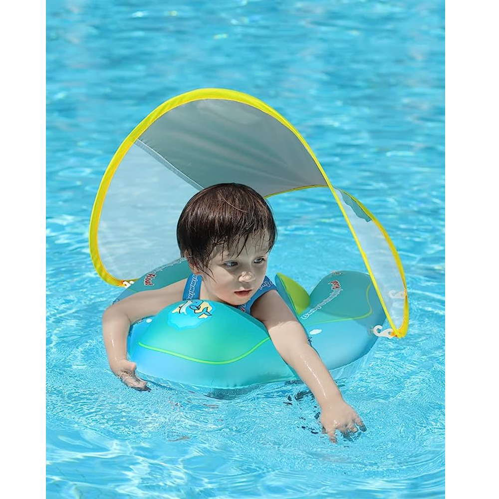 FLOTADOR CELESTE TALLA L NATACIÓN BEBÉ INFLABLE - 1